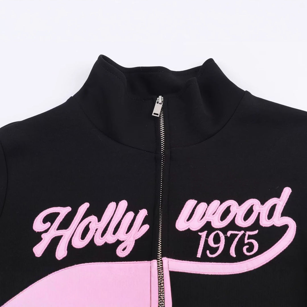 Damen Locker geschnittene Jersey-Freizeithose mit weitem Bein, elastischem Bund und Retro-Logo Drune