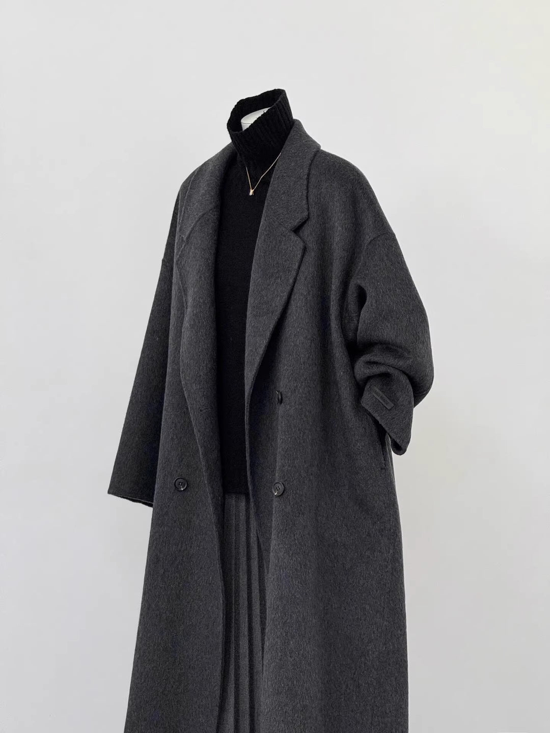 Damen Oversized Wollmantel Drune
