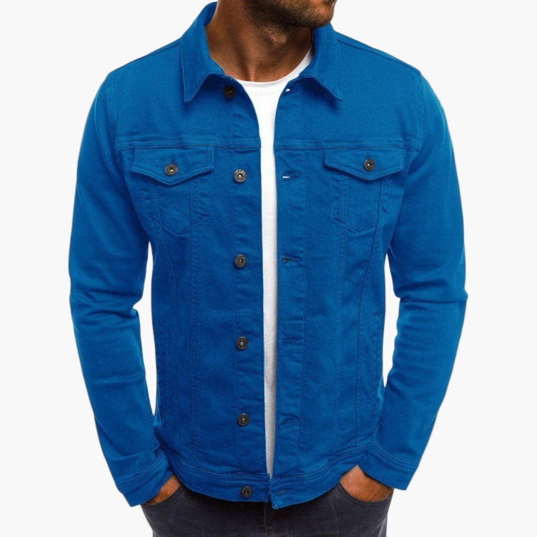 Drune | Jeansjacke Slim Fit - Klassischer Freizeit-Look für Alltag und Arbeit
