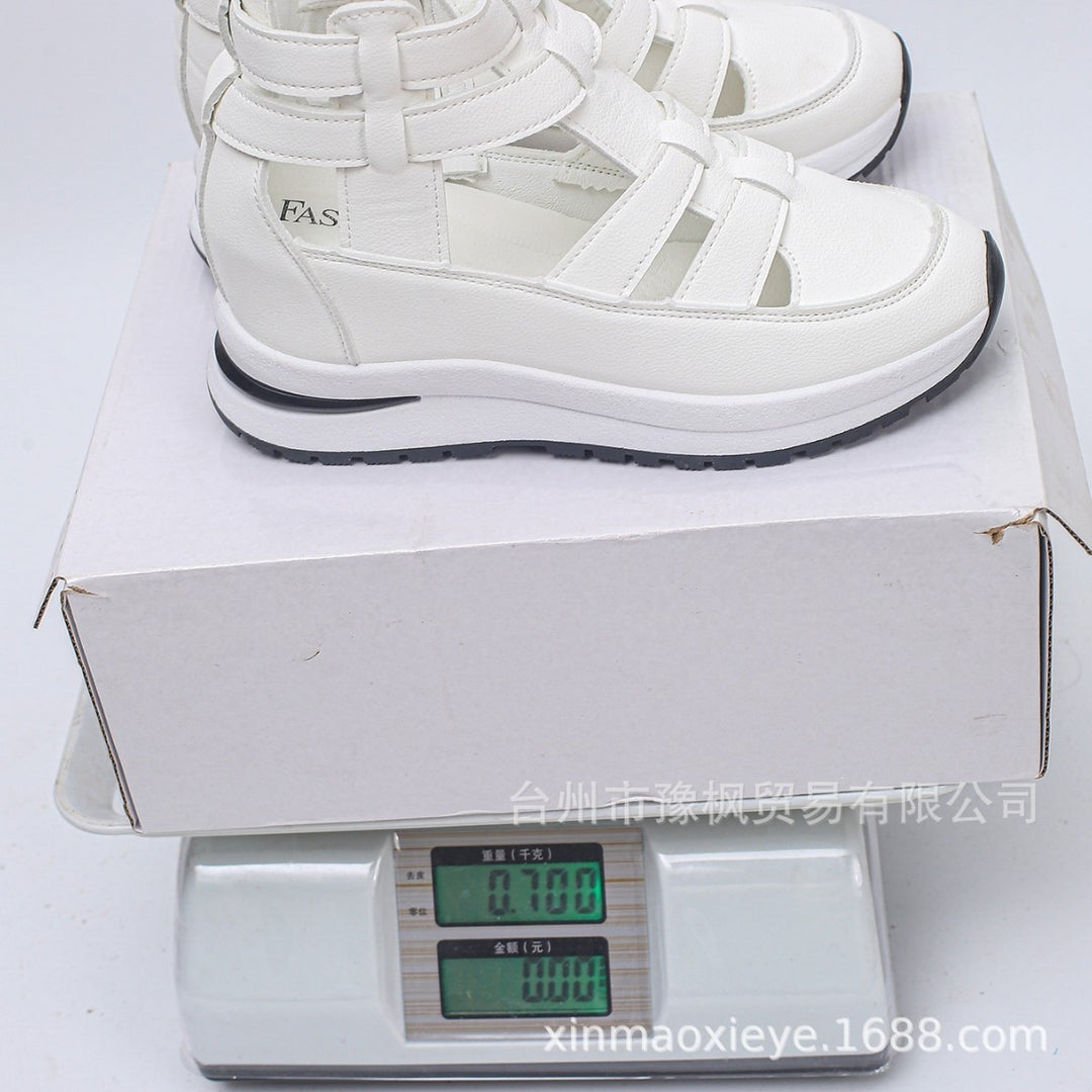 Damen Keil-Plateau Sneaker-Sandale mit Cut-Outs, Reißverschluss und gepolstertem Fußbett Drune