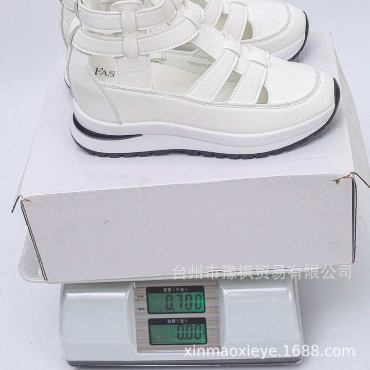 Damen Keil-Plateau Sneaker-Sandale mit Cut-Outs, Reißverschluss und gepolstertem Fußbett Drune