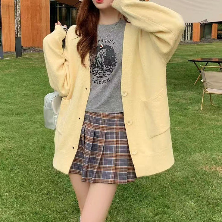 Damen Bequemer Oversized Cardigan Drune