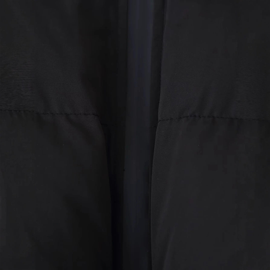 Damen modische cropped Daunenjacke mit hohem Kragen und praktischen Taschen Drune