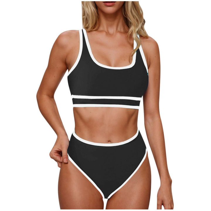 Damen Sportliches Hochtailliertes Bikini-Set Drune