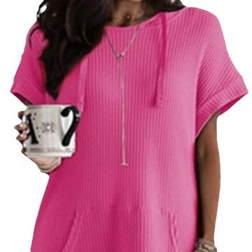 Damen lässiges Hoodie-Kleid mit praktischer Kängurutasche und Relaxed-Fit Drune