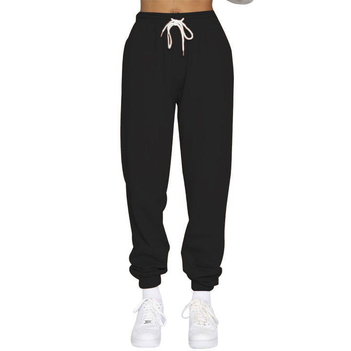 Damen nan taillierte Jogginghose mit hohem Bund Kordelzug und elastischen Knöchelbündchen Drune
