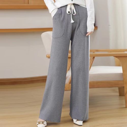 Damen Bequeme und elegante Hosen mit weitem Bein Drune