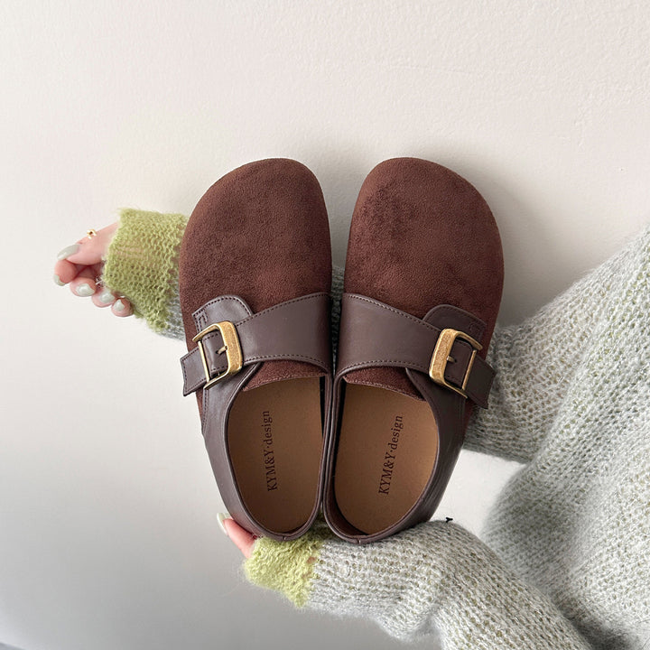 Damen Bequeme Clogs mit dekorativem Riemen Drune