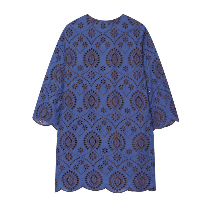 Damen Bestickte Broderie-Anglaise Tunika mit Ajour-Details Drune