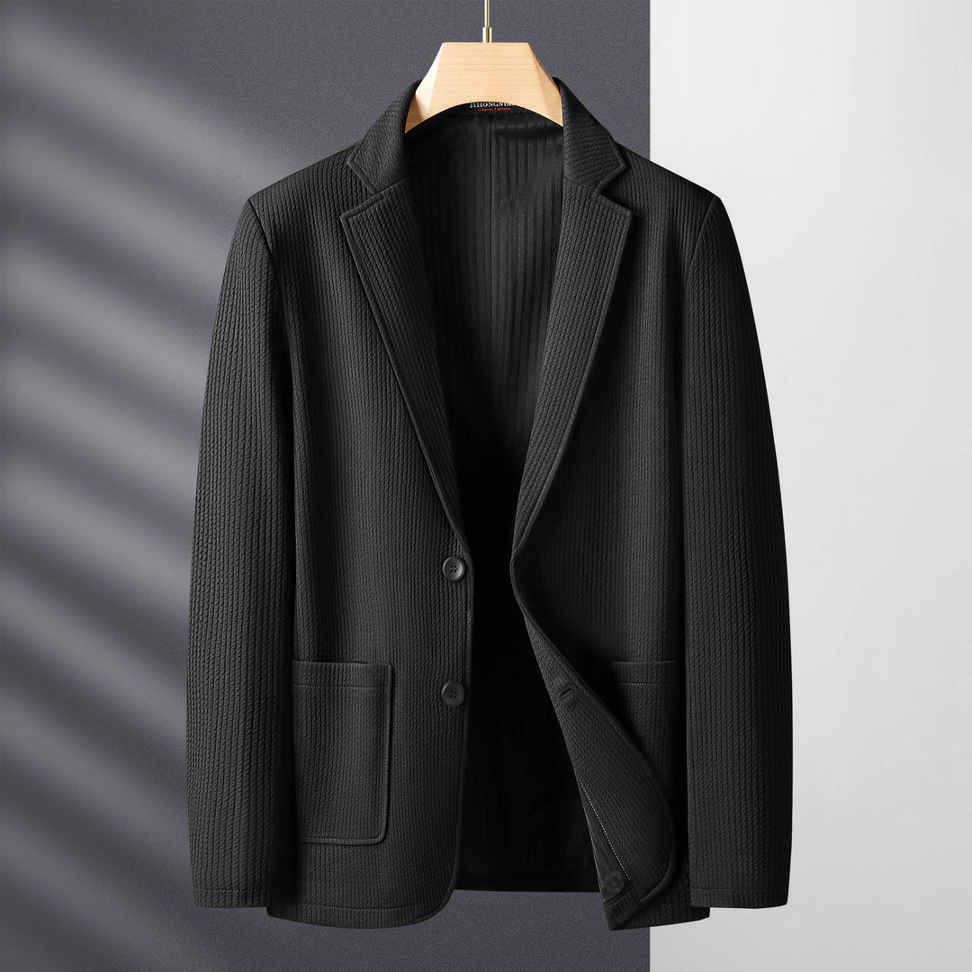 Herren Strukturblazer aus strukturiertem Jersey mit aufgesetzten Taschen Drune
