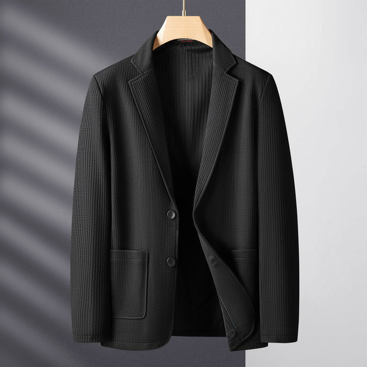 Herren Strukturblazer aus strukturiertem Jersey mit aufgesetzten Taschen Drune