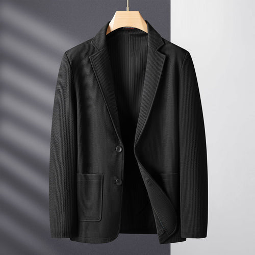 Herren Strukturblazer aus strukturiertem Jersey mit aufgesetzten Taschen Drune