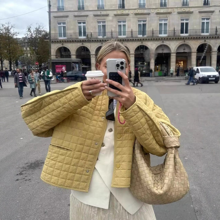 Damen gesteppte Übergangsjacke mit praktischen Taschen und modischem Design Drune