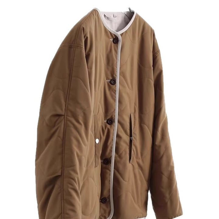 Damen Stylische Steppjacke mit Rundhalsausschnitt Drune
