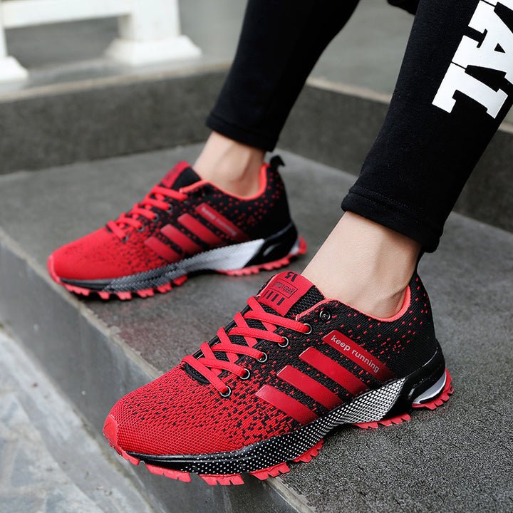 Herren leichte Strick-Running-Sneaker mit integrierter Fersen-Luftkammer und griffiger Trailsohle Drune