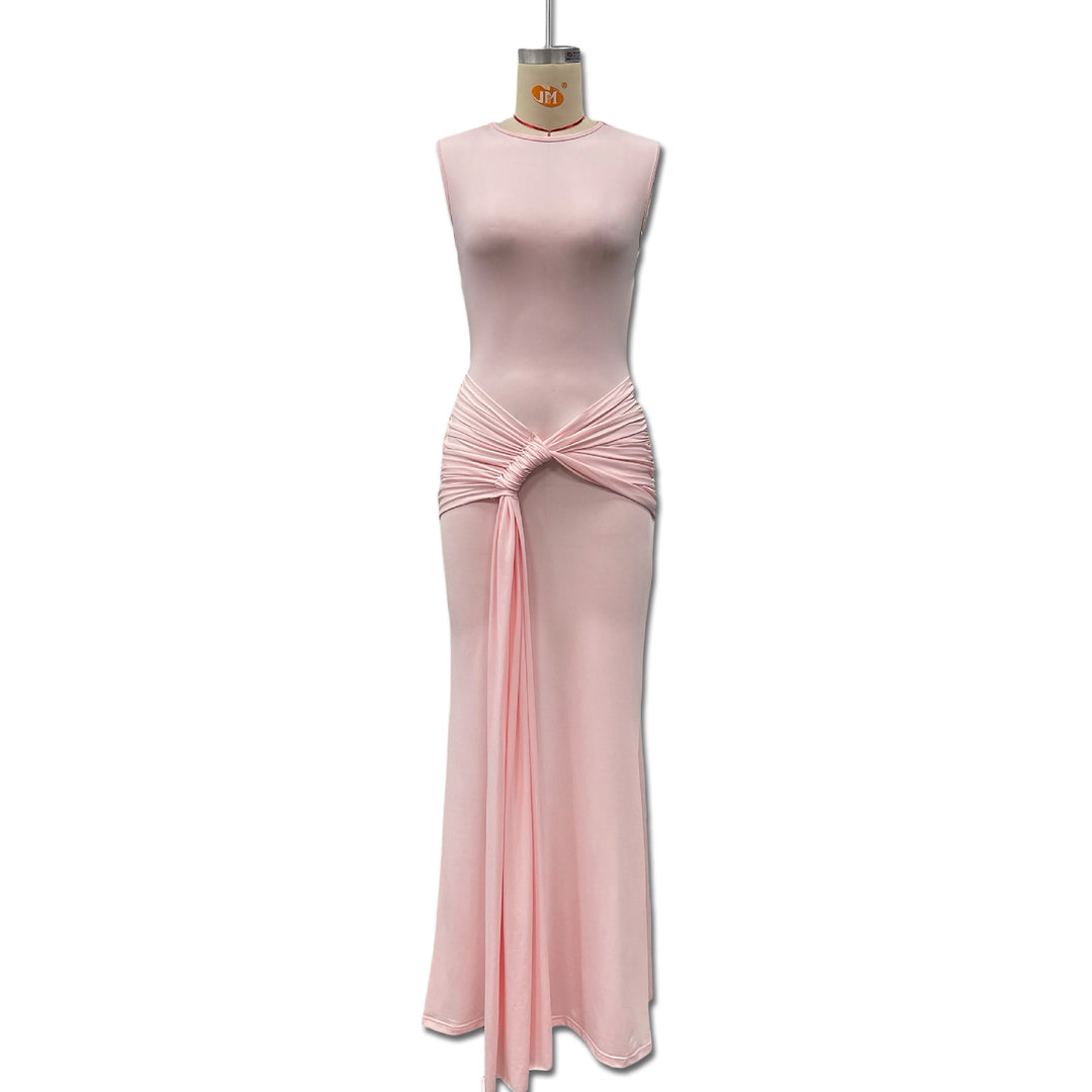 Damen Maxikleid mit stilvollem Wickel-Design und figurformender Silhouette Drune