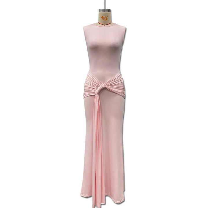 Damen Maxikleid mit stilvollem Wickel-Design und figurformender Silhouette Drune