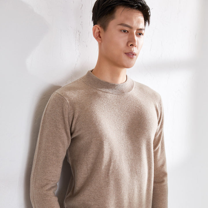 Herren Feiner Rollkragenpullover in schlanker Minimal‑Silhouette aus Woll‑Kaschmir‑Mix Drune