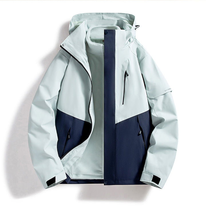 Damen Wasserdichte Outdoor-Jacke mit verstellbarer Kapuze Drune