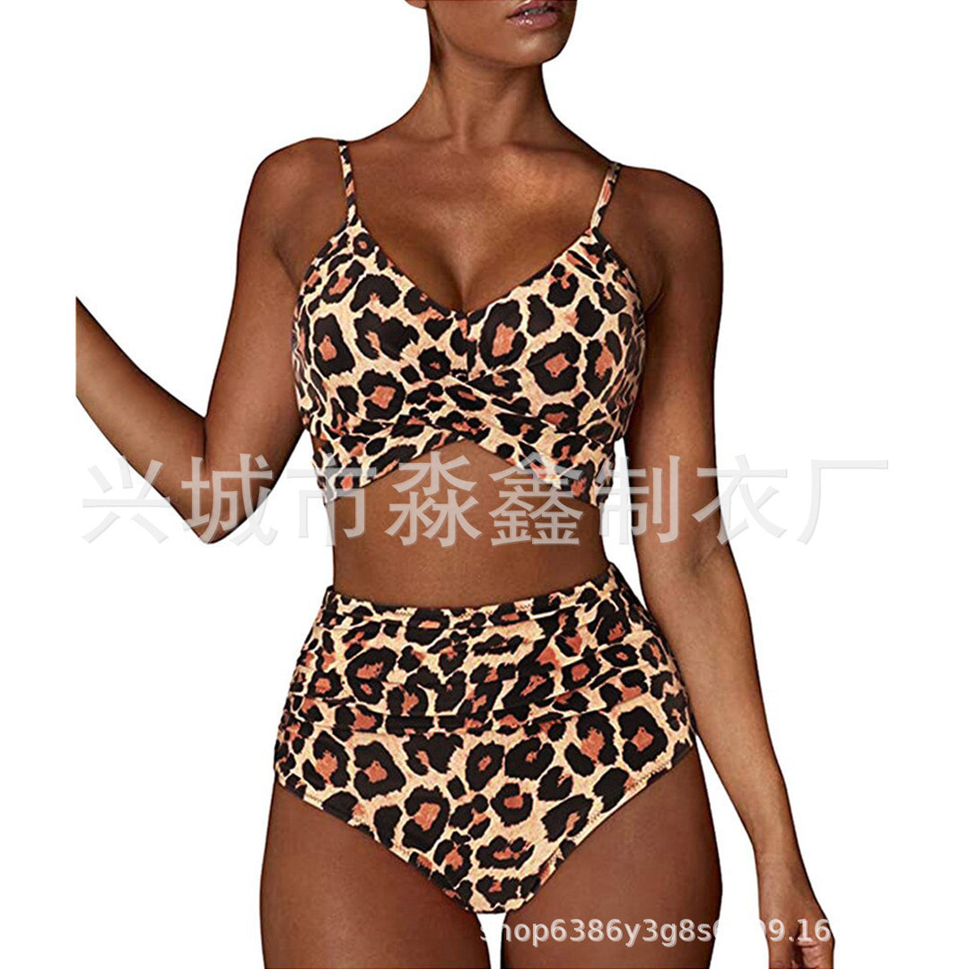 Damen Crop-Top Bikini-Set mit geflochtenem Design Drune