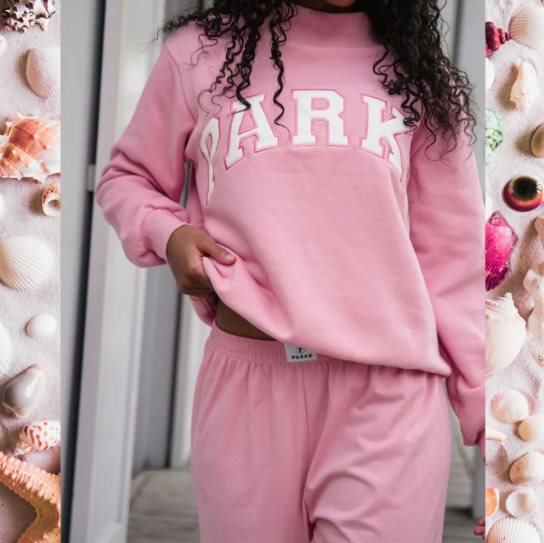 Damen Gemütliches Freizeit-Set mit Oversize kurz geschnittenem Sweatshirt und elastischen Baumwoll-Shorts Drune
