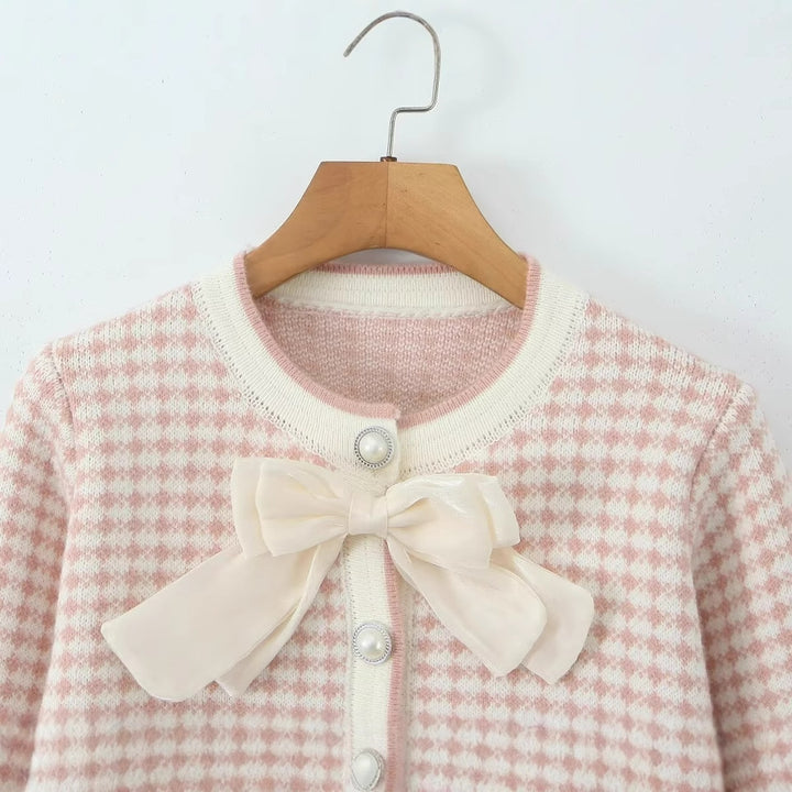 Damen Cardigan mit dekorativen Details und charmantem Schalkragen Drune