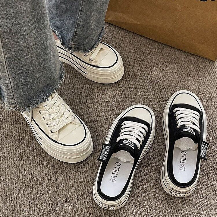 Damen Lässige Canvas-Sneaker mit strapazierfähigem Obermaterial und unverwechselbarem Design Drune