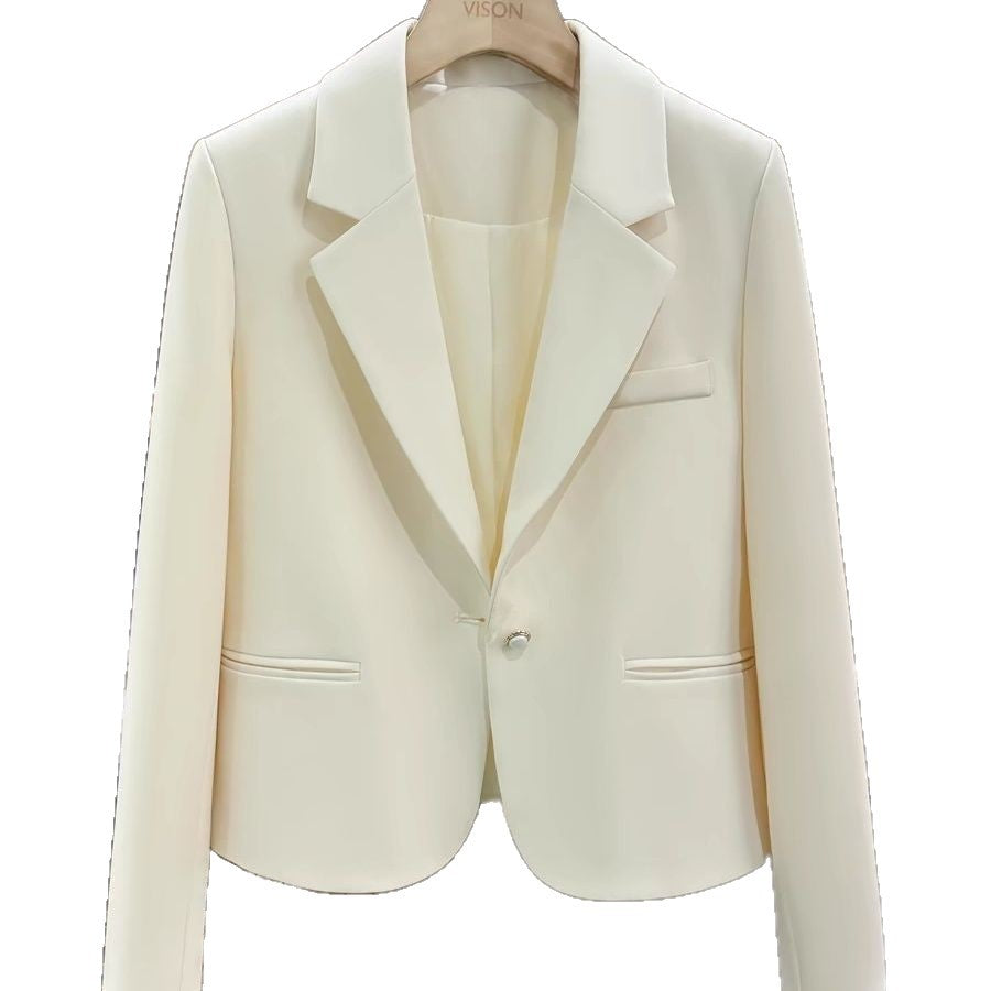 Damen Eleganter und taillierter Blazer mit schmalen Revers Drune