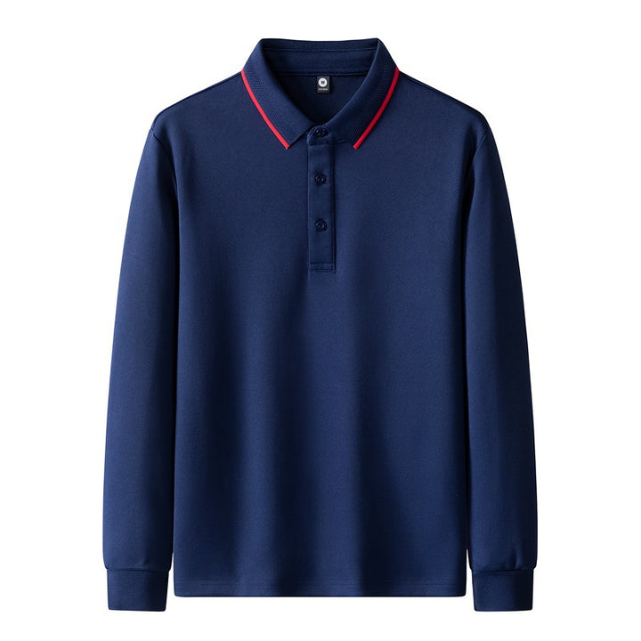 Damen Poloshirt mit langem Arm und Knopfdetails Drune