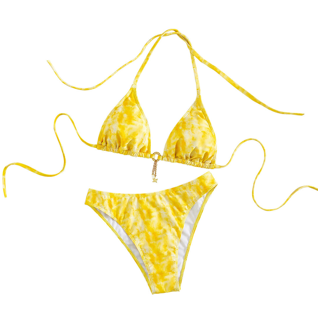 Damen Triangel-Bikini mit Raffungen und modischem Detail Drune
