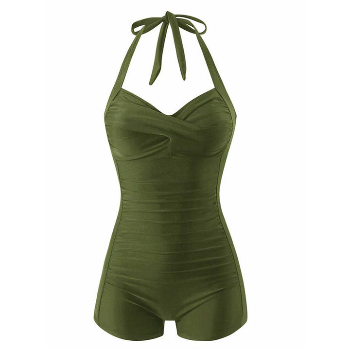 Damen Einteiler Badeanzug mit halterneck Design und moderner Passform Drune