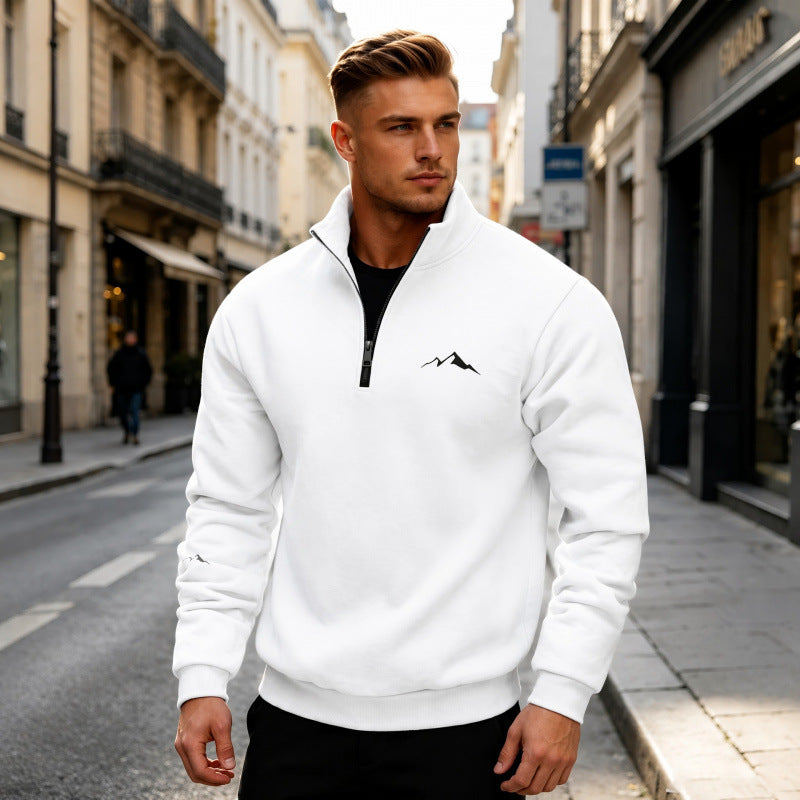 Herren Sweatshirt mit kurzem Reißverschluss Drune