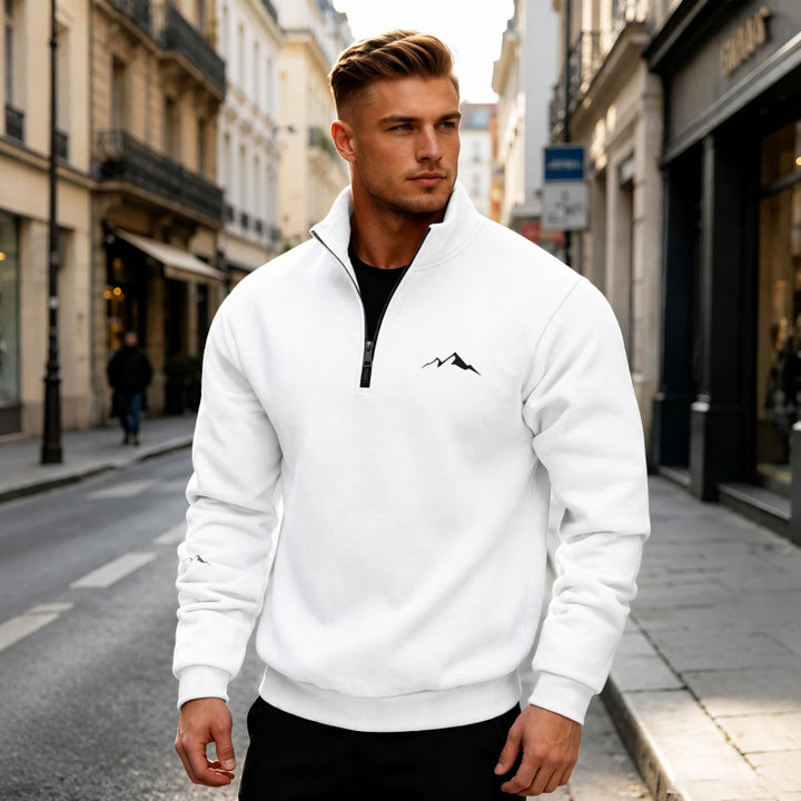 Herren Sweatshirt mit kurzem Reißverschluss Drune