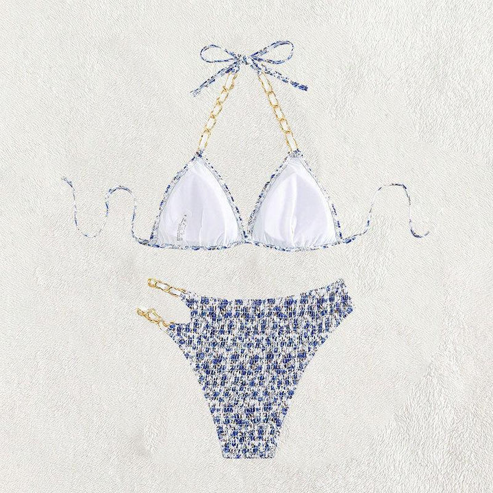 Damen Triangel-Bikini mit eleganten Kettenakzenten Drune