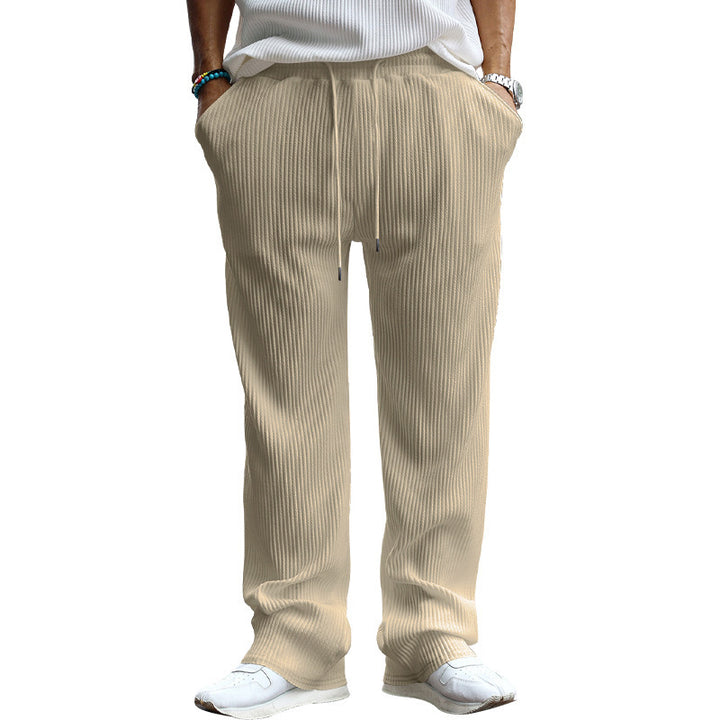 Herren Gerippte weite Freizeithose mit Kordelzug Drune
