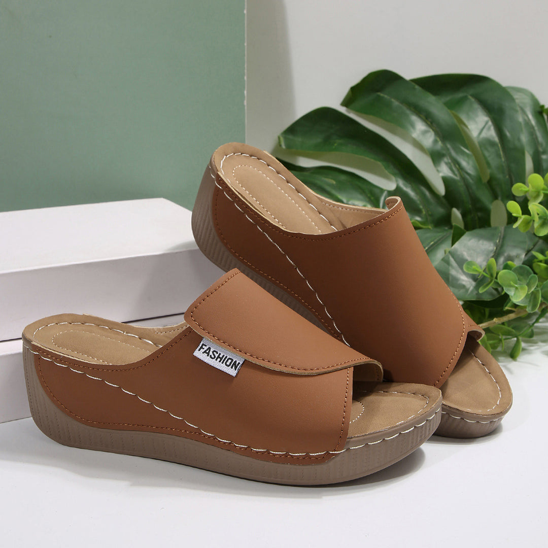 Damen Flip-Flop-Pantoletten mit ergonomischer Sohle und modischem Riemendesign Drune