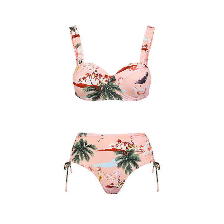 Damen Bikiniset mit hochwertigem Flowerprint und verstellbaren Trägern Drune