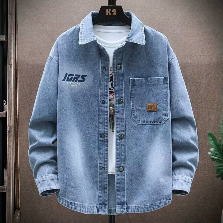 Herren Urbaner Denim Overshirt Drune