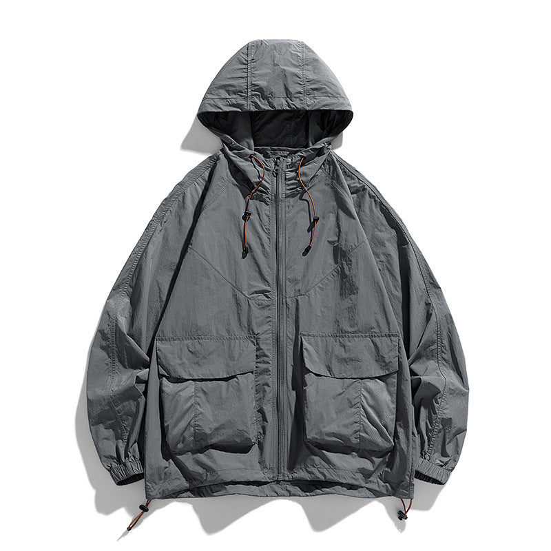 Damen Leichte Outdoor-Jacke mit Kapuze und Taschen Drune