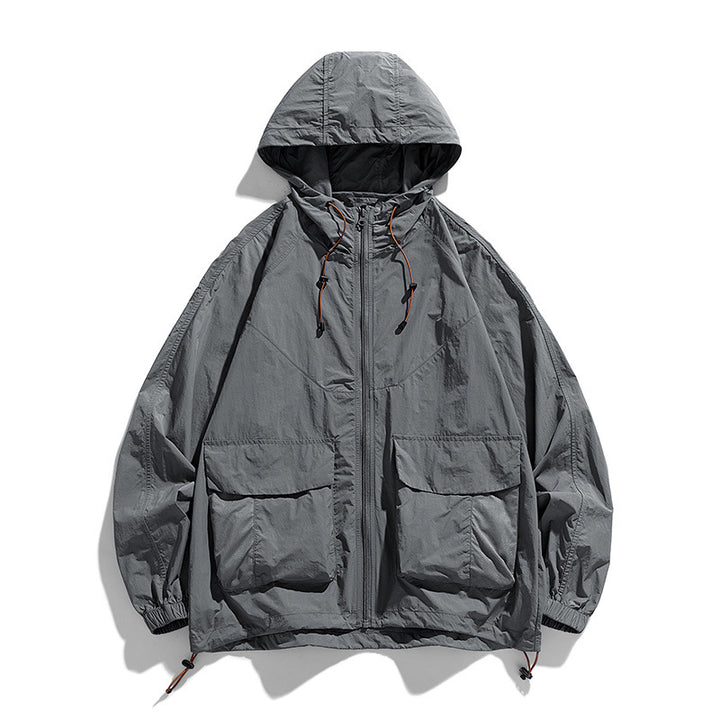 Damen Leichte Outdoor-Jacke mit Kapuze und Taschen Drune