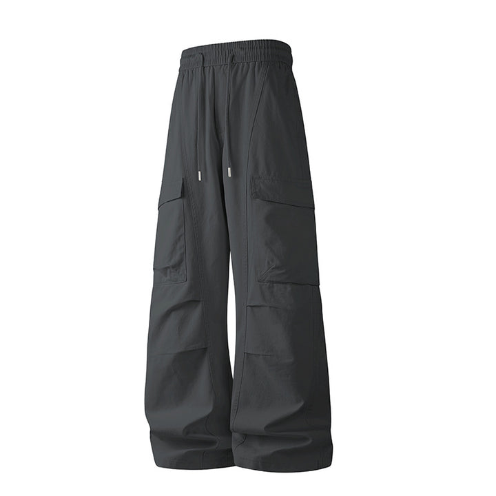 Herren Baggy-Cargo-Hose mit tiefem Schritt, Oversized-Silhouette und aufgesetzten Utility-Taschen Drune