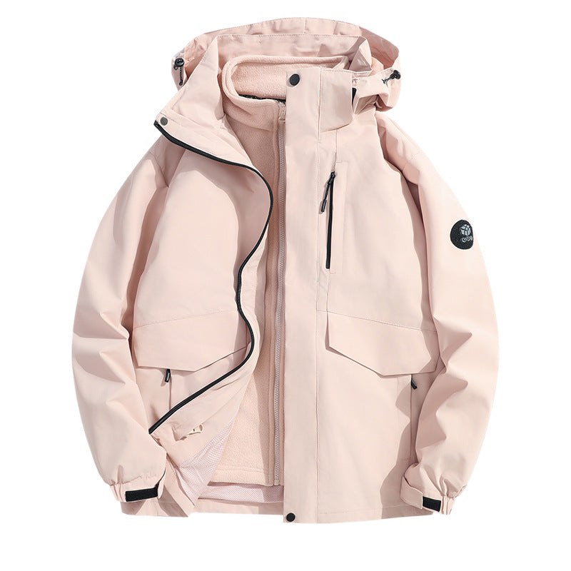 Herren Leichte Softshell-Regenjacke mit herausnehmbarem Fleecefutter, versiegelten Nähten und Multifunktions‑Taschen Drune
