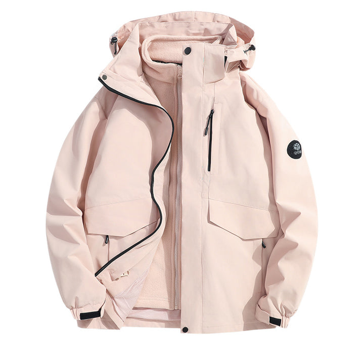 Herren Leichte Softshell-Regenjacke mit herausnehmbarem Fleecefutter, versiegelten Nähten und Multifunktions‑Taschen Drune