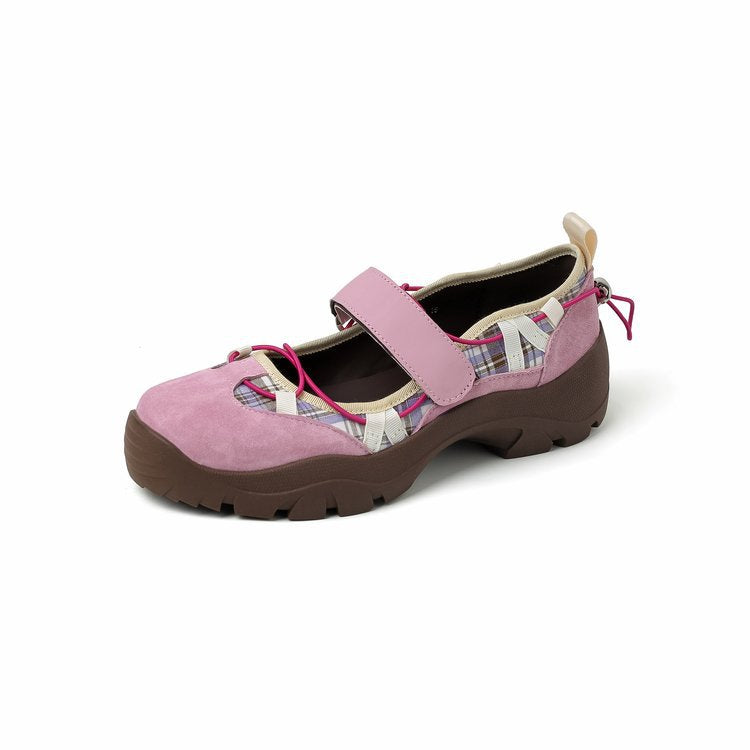 Damen Sportliche Ballerinas mit verstellbarem Riemen und rutschfester Sohle Drune