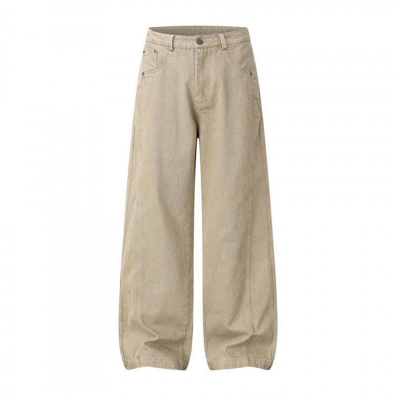 Damen Weite Highwaist-Ballonhose aus Baumwollmischung mit kastiger Silhouette Drune