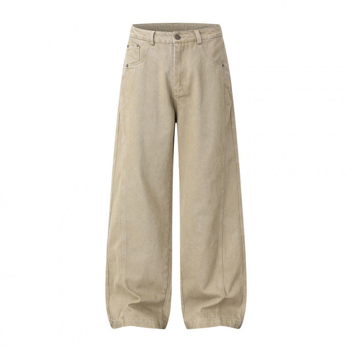 Damen Weite Highwaist-Ballonhose aus Baumwollmischung mit kastiger Silhouette Drune