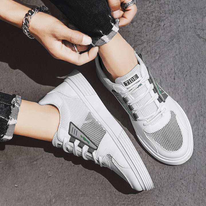 Herren Lässige Plateau-Sneaker mit atmungsaktivem Mesh- und Kunstleder-Mix Drune