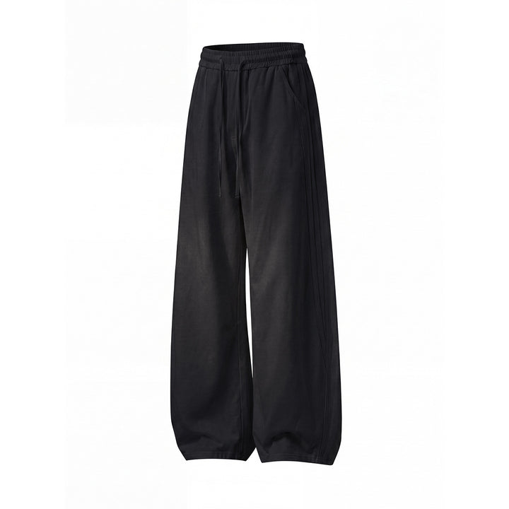 Damen Weite Freizeit-Sweathose mit hoher Taille, Tunnelzug und ballonförmigem Bein Drune