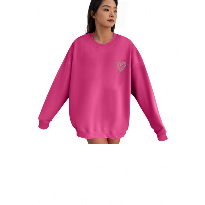 Damen Bequemer Sweatshirt mit Herzmotiv Drune