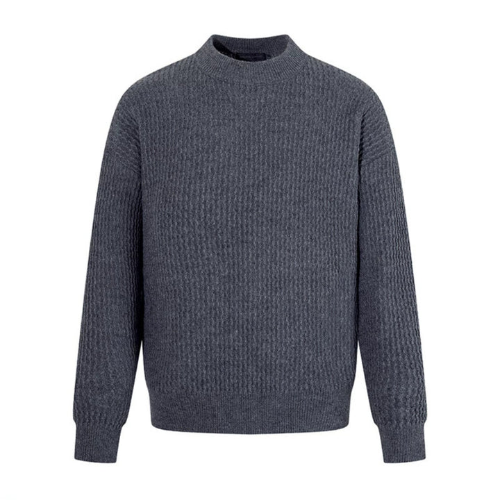 Herren Feinstrick-Pullover mit Strukturstrick und schmalem Stehkragen Drune